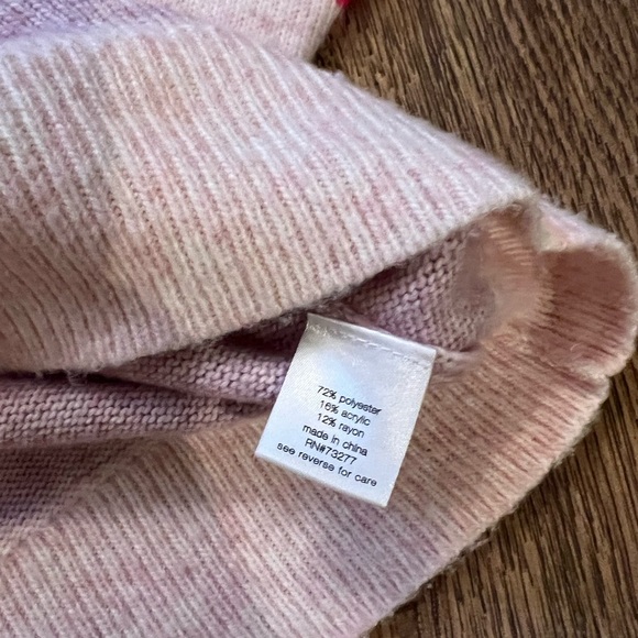 Elizabeth and James Bright Lights Soft Cozy Light Pink Stripe Sweater Size S EUC - Picture 4 of 4